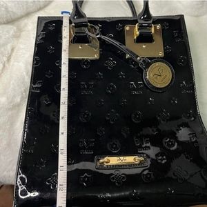 Versace purse- black patent
